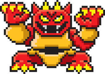 ゲーム風ドット絵　和風　鬼