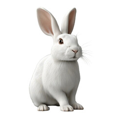 Fototapeta premium white rabbit isolated on transparent