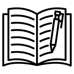 Book And Pen Icon