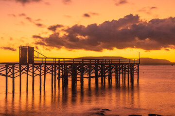 Fototapeta na wymiar Sunrise on a Pier