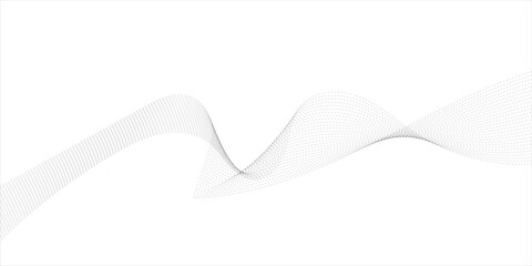 Abstract wave element for design. Digital frequency track equalizer. Stylized line art background. Vector illustration. Wave with lines created using blend tool. Curved wavy line, smooth stripe.