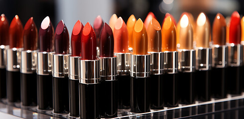 lipsticks of various colors, generative ai