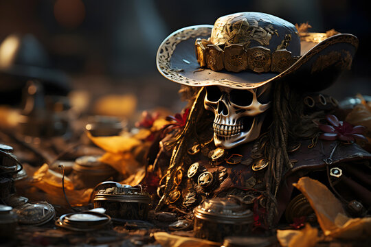 skull and bones, halloween and day of the dead