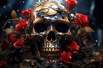 skull and bones, halloween and day of the dead