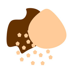 Aesthetic blob with leaf vector element