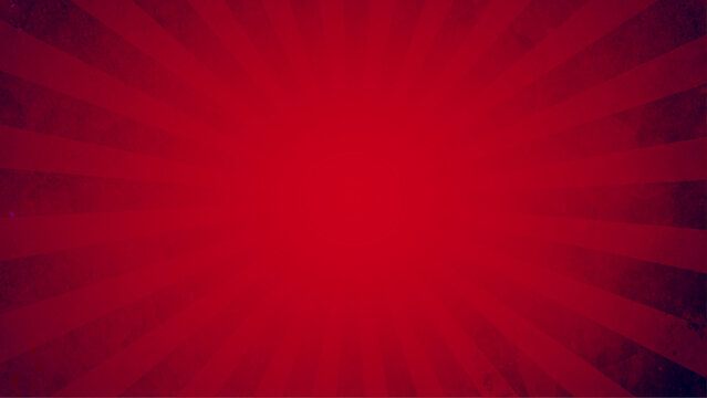 Sunburst red rays pattern. Radial sunburst ray background. Sunburst background. Vector illustration