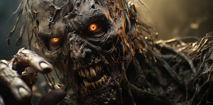 zombie with multiple zombies, generative ai
