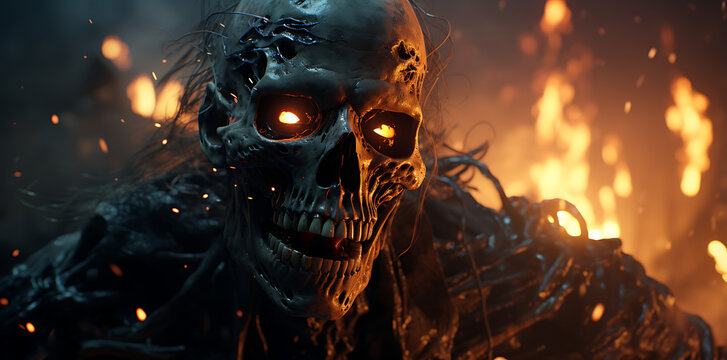 zombie with multiple zombies, generative ai