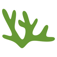 Fototapeta premium Algae plant abstract recolorable vector element