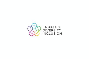Equality Diversity Inclusion Issue Sign Symbol Logo for Community All World