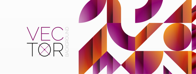 Assorted geometric shapes unite in a minimalistic abstract backdrop, offering a versatile canvas for contemporary design for digital designs, presentations, website banners, social media posts