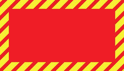 Diagonal yellow and red warning danger stripes vector illustration.