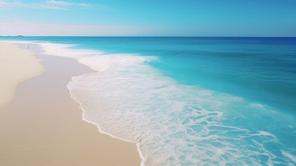 Sea blue fresh wave with sand
