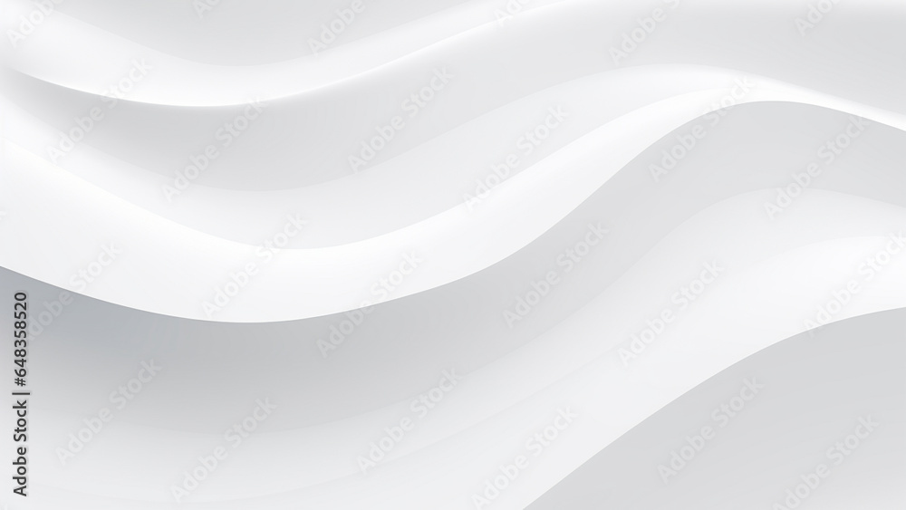 Canvas Prints white and gray wavy abstract background, generative ai