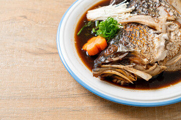 Boiled Fish Head with Soy Sauce