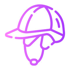 helmet Line Gradient Icon