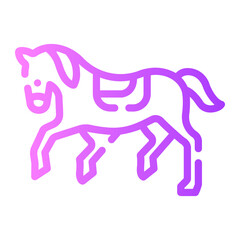 horse Line Gradient Icon