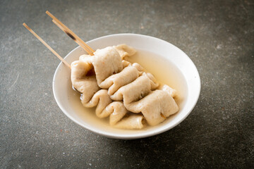 Odeng - Korean fish cake skewer in soup