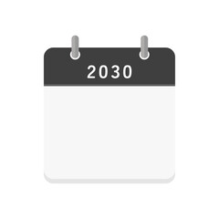2030年の白紙の日めくりカレンダーのアイコン - 暦のテンプレート

