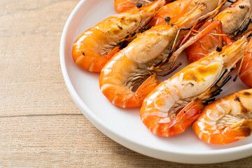 grilled river prawns or shrimps