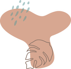 Abstract shape recolorable vector element