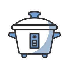 Rice cooker icon vector on trendy design