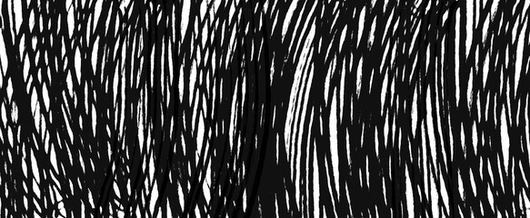 wavy horizontal lines. Marker hand-drawn line border set and scribble design elements.