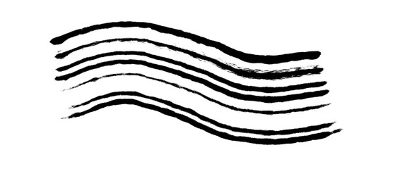 wavy horizontal lines. Marker hand-drawn line border set and scribble design elements.