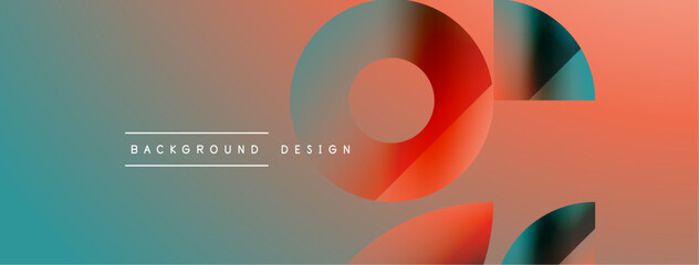 Simple geometric forms - dynamic geometric abstract background. Visual symphony of shapes and lines design for wallpaper, banner, background, landing page, wall art, invitation, prints, posters