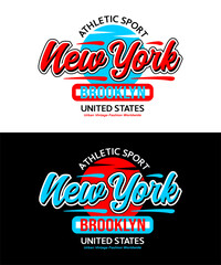 New York city circle urban vintage calligraphy typeface, for print on t shirts etc.
