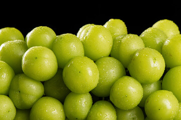 close up of fresh green shine muscat grape background - Powered by Adobe