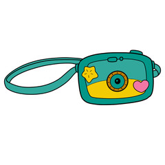 The illustration of a camera