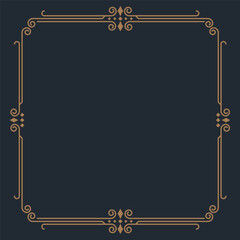 simple line frame Border decorative vector