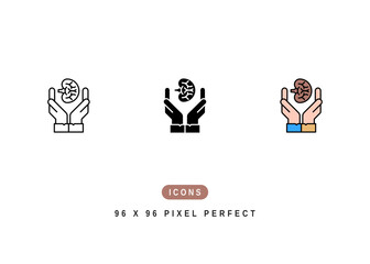 Organ Donation Icon. Anatomy Donor Transplant Symbol Stock Illustration. Vector Line Icons For UI Web Design And Presentation