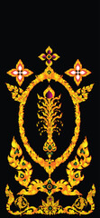 Vector illustration. Wallpaper iphome Thai art pattern or Line Thai background texture.
