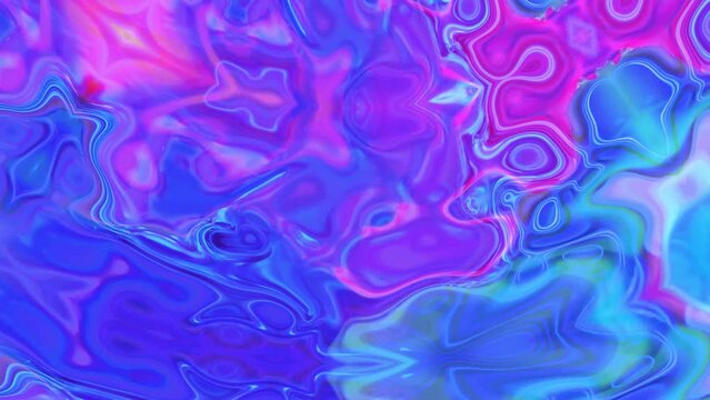  Abstract colored liquid paint wave.Abstract bright background with visual illusion and wave liquid effect motion.4k