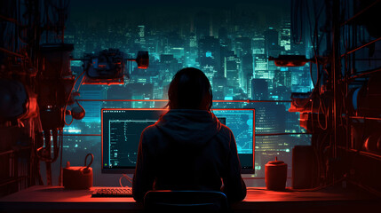 Obraz premium Digital Shadows: Infiltrating the Impenetrable