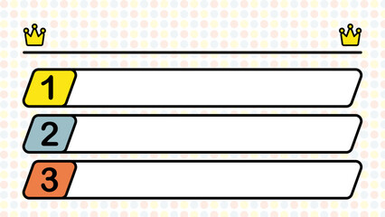 ポップなランキング背景