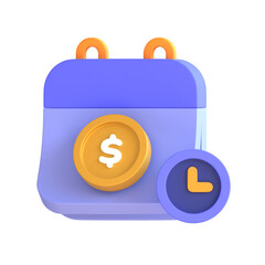 Transaction Schedule Time 3D Illustration