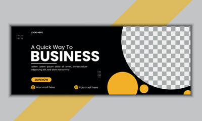 New modern and creative business or corporate facebook cover design template fully editable #gfxnight