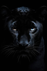 Black Panther Close-Up Portrait	