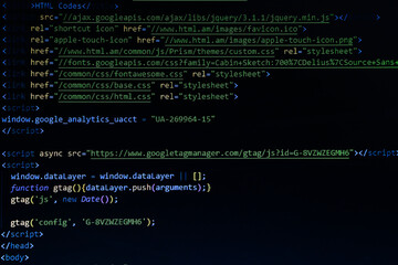 Programmer developer screen. New technology revolution. IT coding on monitor screen. Computer code...