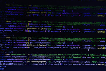Programming code abstract screen of software developer. Computer script