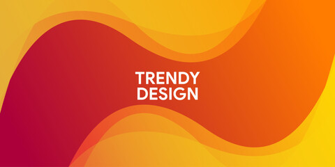 Abstract colorful orange curve background