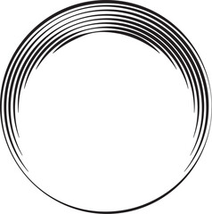 circle frame with line style ellement illustration