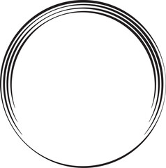 circle frame with line style ellement illustration