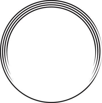 circle frame with line style ellement illustration