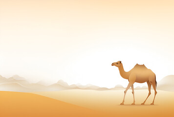 Eid al-Adha banner design with camel animal. AI Generated Images
