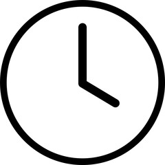 Flat clock icon for graphic design, logo, web site, social media, mobile app, illustration © Nuy