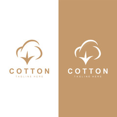 Cotton Logo Plant Design Vector Templet Symbol